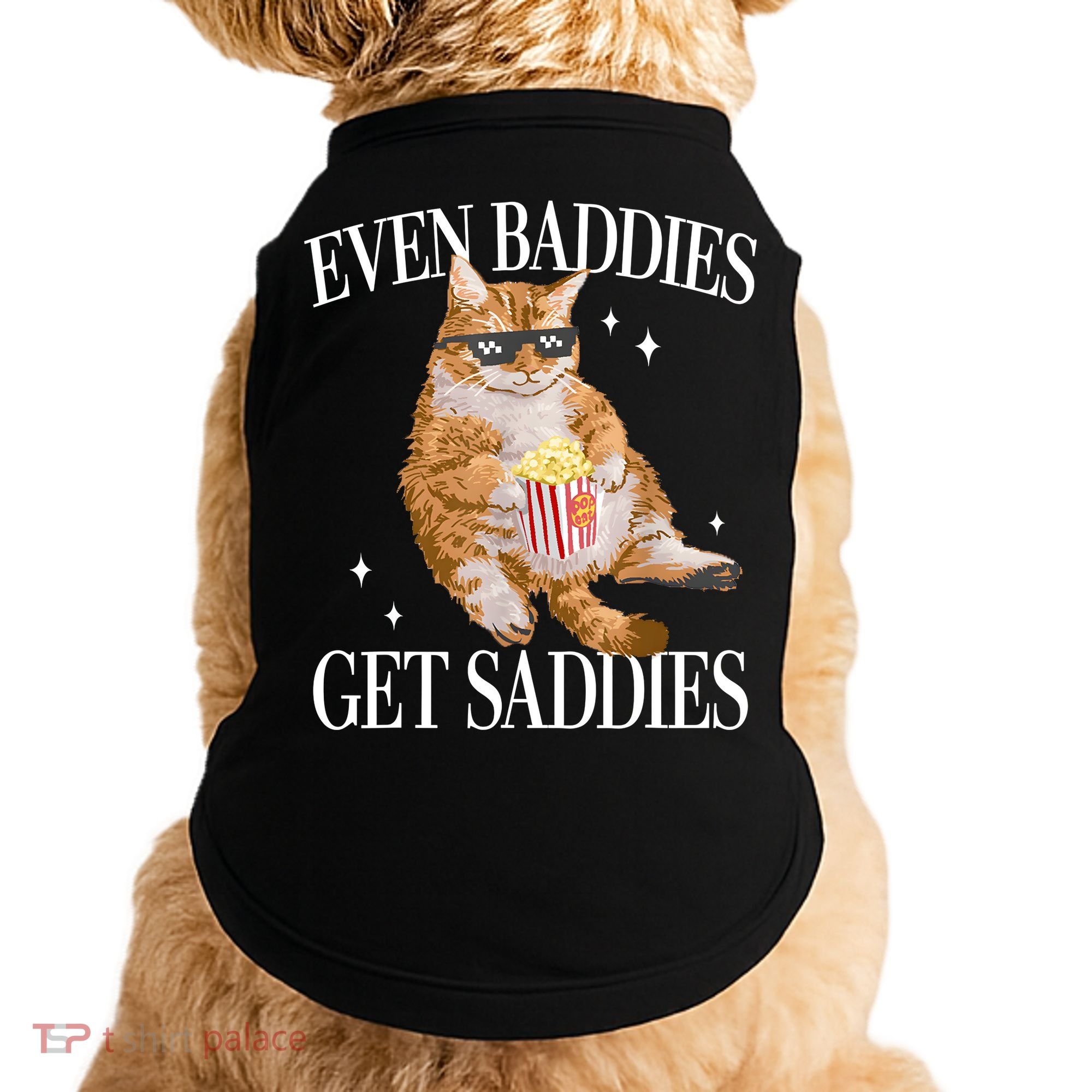 Even Baddies Get Saddies Funny Cat Meme Doggie Tank