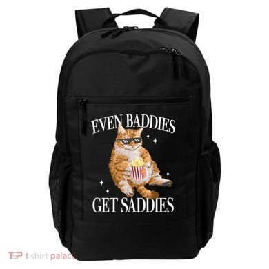 Even Baddies Get Saddies Funny Cat Meme Backpack