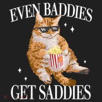 Even Baddies Get Saddies Funny Cat Meme Hat thumb 2