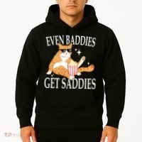 Even Baddies Get Saddies Funny Hoodie thumb 2