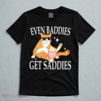 Even Baddies Get Saddies Funny T-Shirt thumb 5