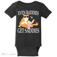 Even Baddies Get Saddies Funny Baby Bodysuit thumb 0