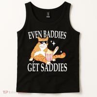 Even Baddies Get Saddies Funny Tank Top thumb 2