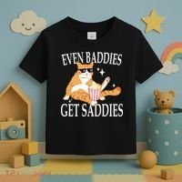 Even Baddies Get Saddies Funny Toddler T-Shirt thumb 3