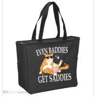 Even Baddies Get Saddies Funny Tote Bag thumb 2