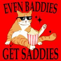 Even Baddies Get Saddies Funny Santa Hat thumb 1