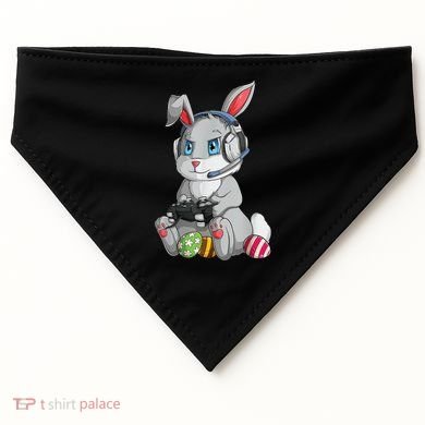 Easter Bunny Gamer USA-Made Doggie Bandana