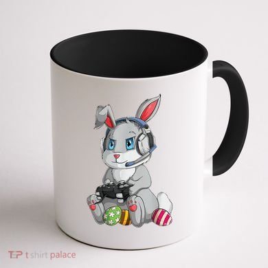 Easter Bunny Gamer Coffee Mug back