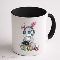 Easter Bunny Gamer Coffee Mug thumb 1