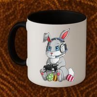 Easter Bunny Gamer Coffee Mug thumb 2