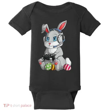 Easter Bunny Gamer Baby Bodysuit