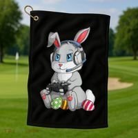 Easter Bunny Gamer Golf Towel thumb 1