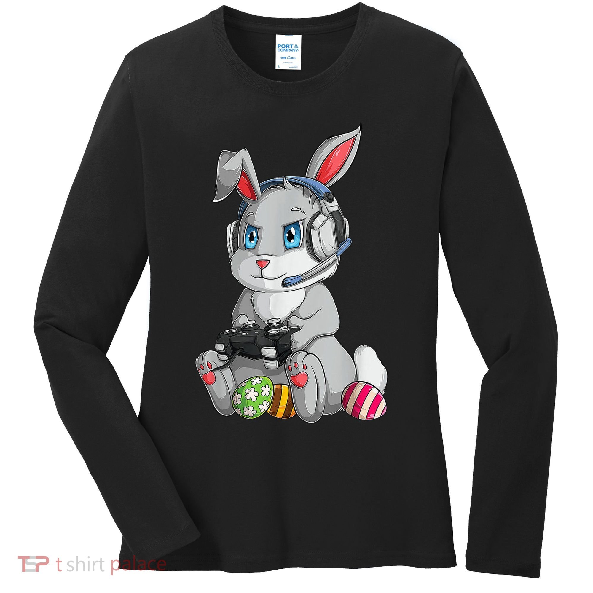 Easter Bunny Gamer Women's Long Sleeve Shirt