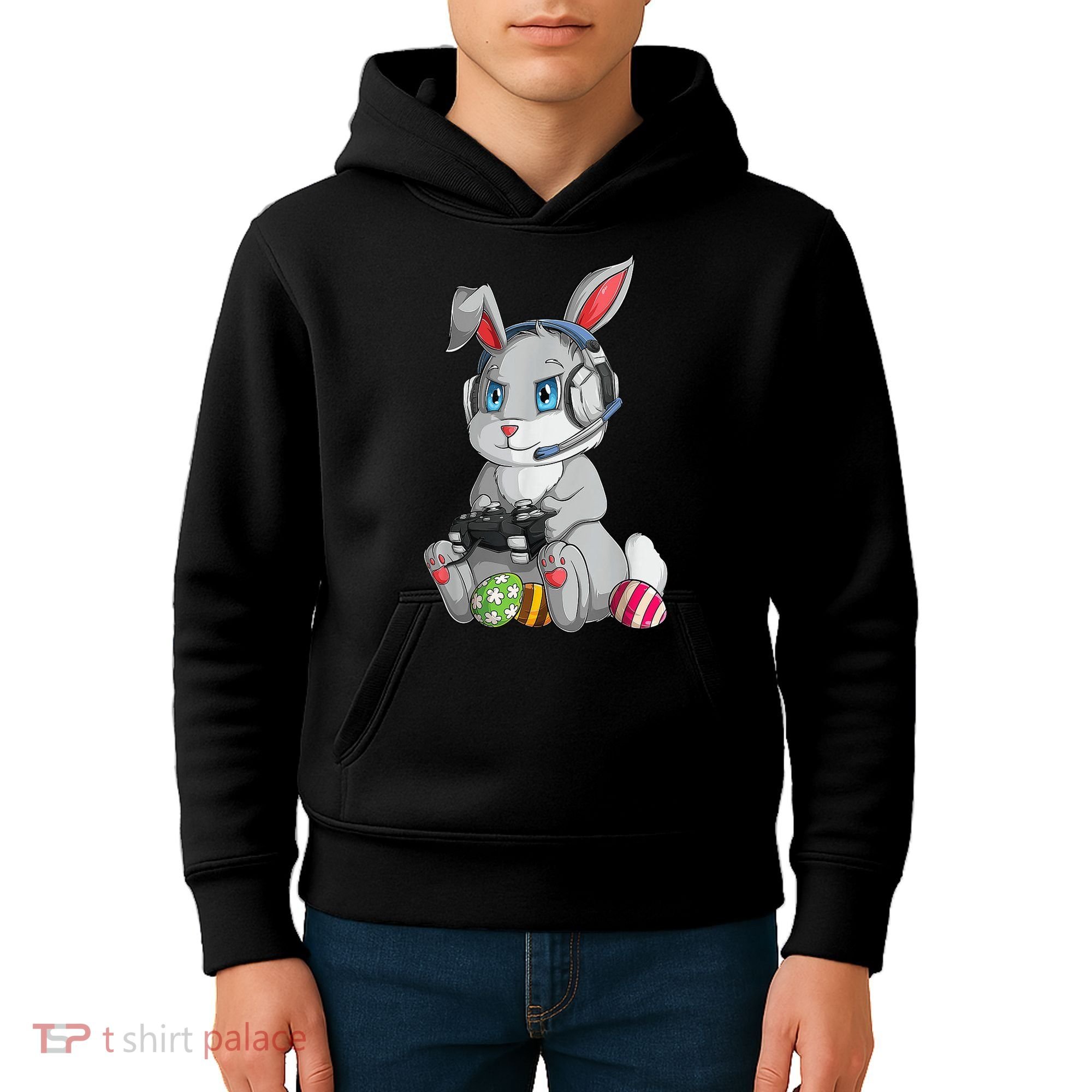 Easter Bunny Gamer Kids Hoodie