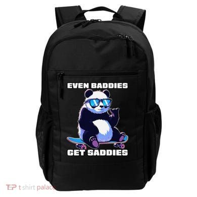 Even Baddies Get Saddies Funny Meme Cute Panda Backpack