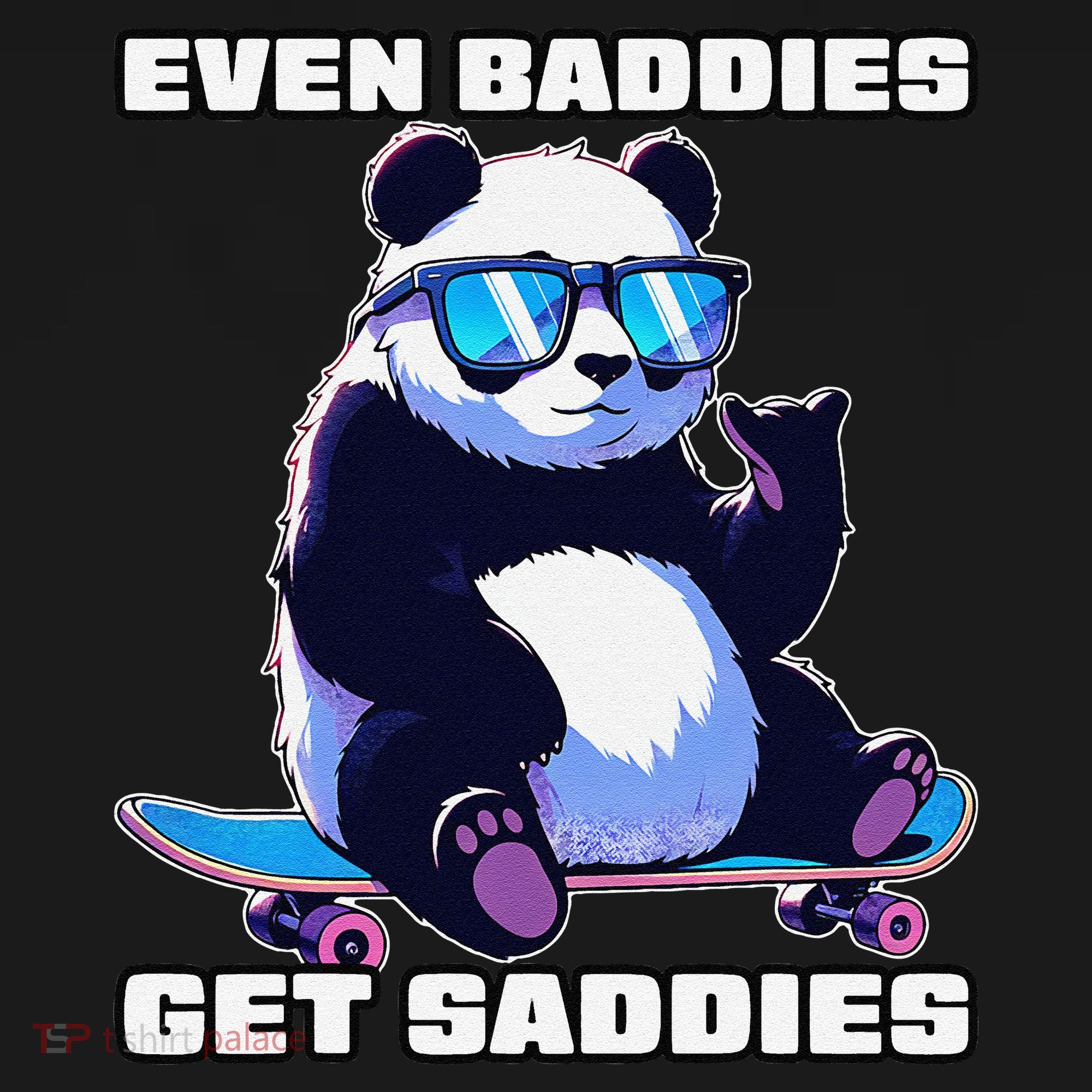 Even Baddies Get Saddies Funny Meme Cute Panda Ornament