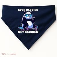 Even Baddies Get Saddies Funny Meme Cute Panda USA-Made Doggie Bandana thumb 0
