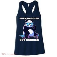 Even Baddies Get Saddies Funny Meme Cute Panda Women's Tank Top thumb 0