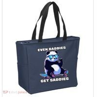 Even Baddies Get Saddies Funny Meme Cute Panda Tote Bag thumb 2