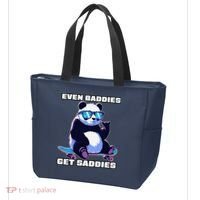 Even Baddies Get Saddies Funny Meme Cute Panda Tote Bag thumb 3