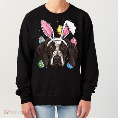 Easter Bunny German Shorthaired Pointer GSP Puppy Dog Lover Women's Sweatshirt