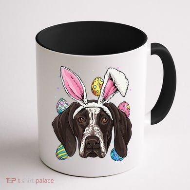Easter Bunny German Shorthaired Pointer GSP Puppy Dog Lover Coffee Mug back