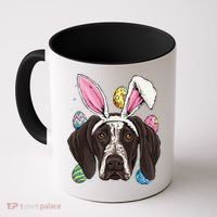 Easter Bunny German Shorthaired Pointer GSP Puppy Dog Lover Coffee Mug thumb 0