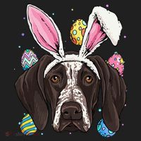 Easter Bunny German Shorthaired Pointer GSP Puppy Dog Lover Beanie thumb 2