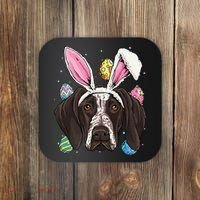 Easter Bunny German Shorthaired Pointer GSP Puppy Dog Lover Coaster thumb 0