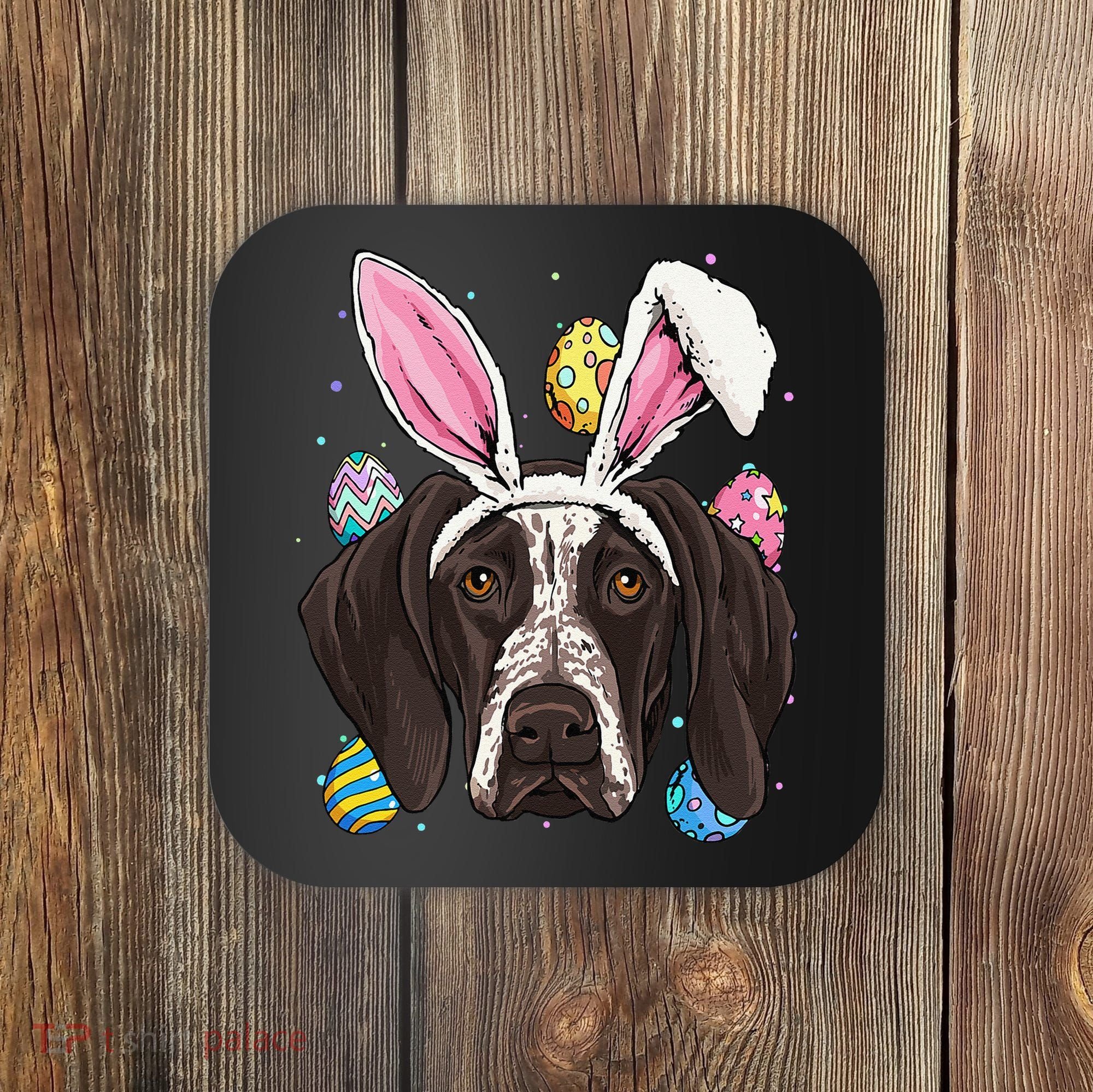 Easter Bunny German Shorthaired Pointer GSP Puppy Dog Lover Coaster