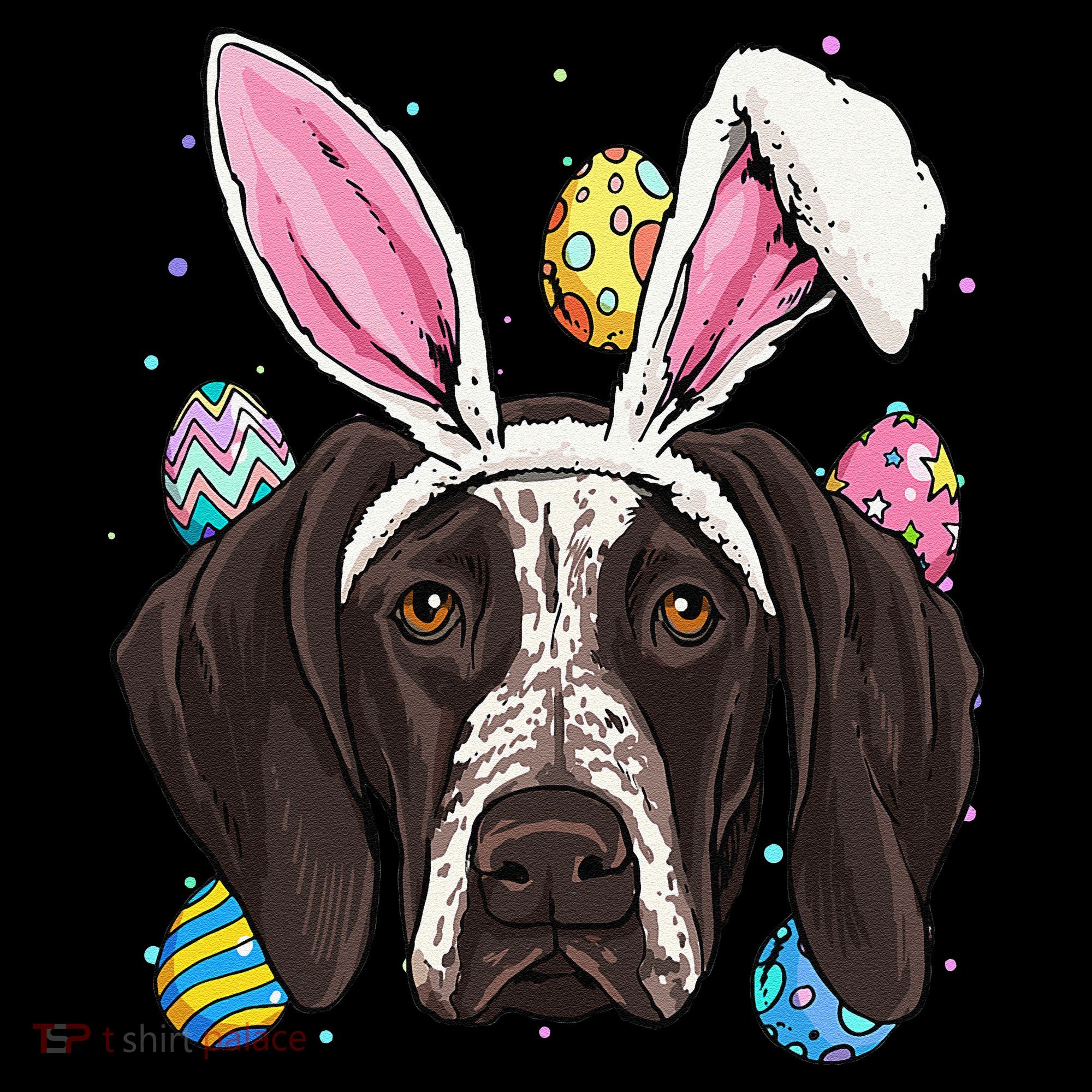 Easter Bunny German Shorthaired Pointer GSP Puppy Dog Lover Women's Hoodie