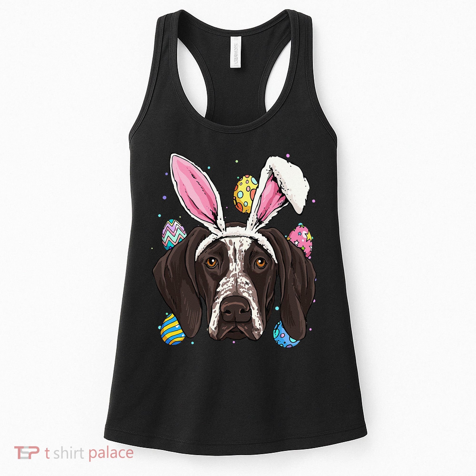 Easter Bunny German Shorthaired Pointer GSP Puppy Dog Lover Women's Tank Top