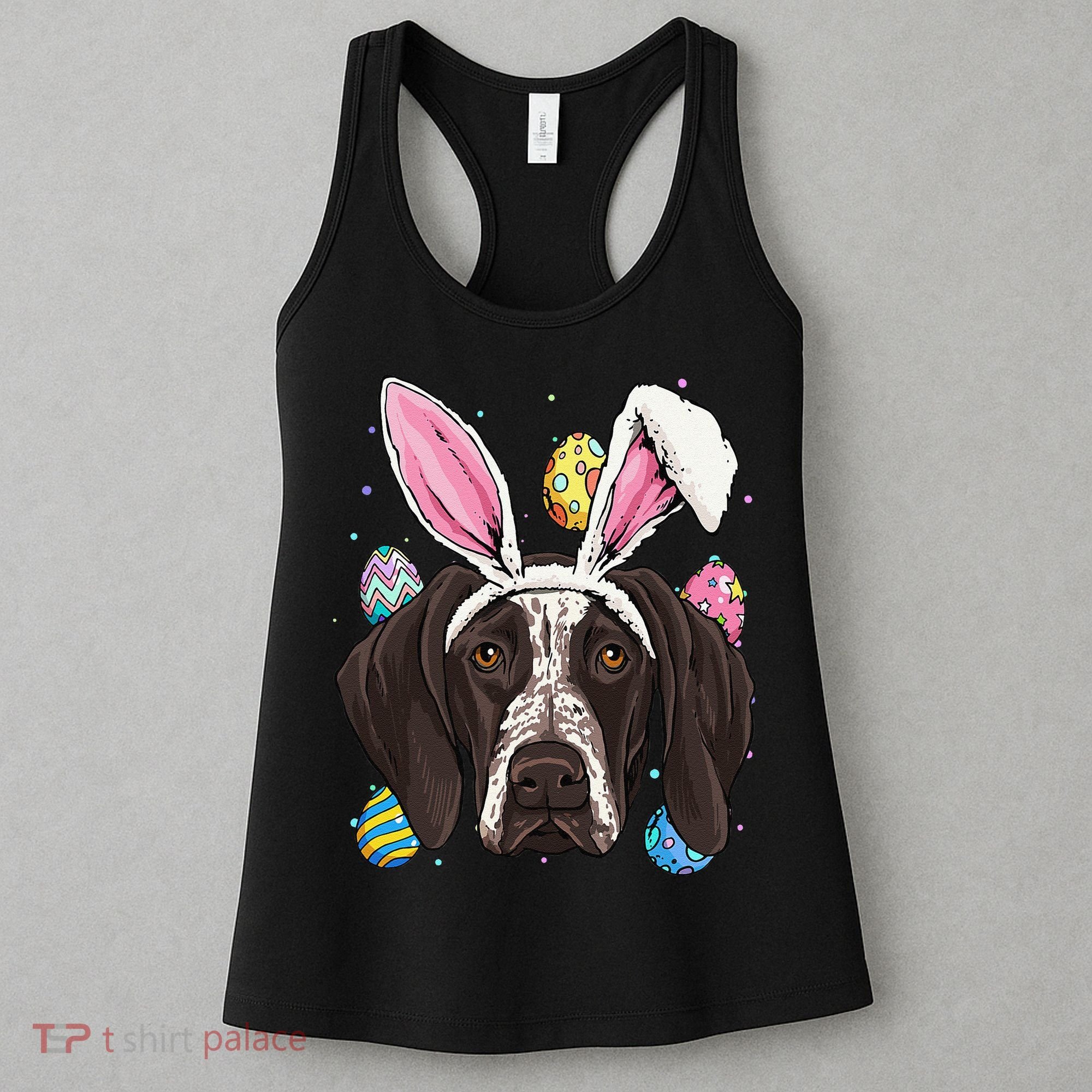 Easter Bunny German Shorthaired Pointer GSP Puppy Dog Lover Women's Tank Top