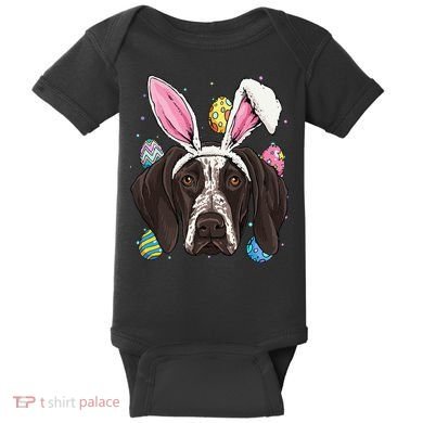 Easter Bunny German Shorthaired Pointer GSP Puppy Dog Lover Baby Bodysuit