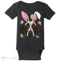 Easter Bunny German Shorthaired Pointer GSP Puppy Dog Lover Baby Bodysuit thumb 0