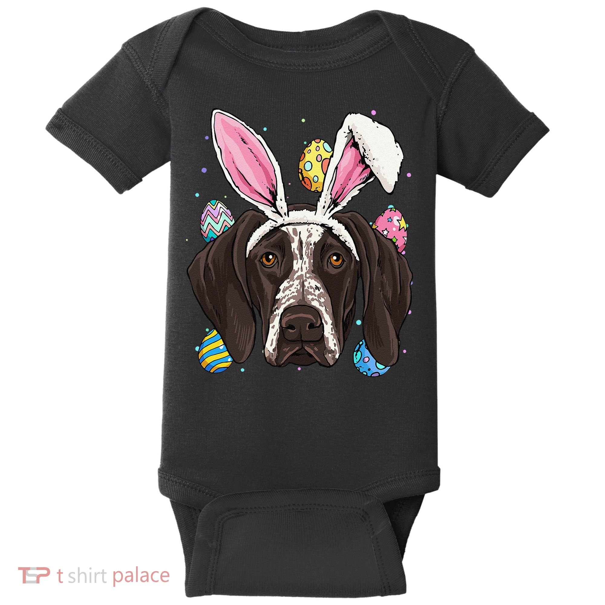 Easter Bunny German Shorthaired Pointer GSP Puppy Dog Lover Baby Bodysuit