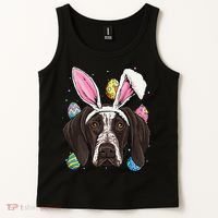 Easter Bunny German Shorthaired Pointer GSP Puppy Dog Lover Tank Top thumb 2