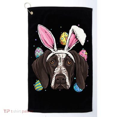 Easter Bunny German Shorthaired Pointer GSP Puppy Dog Lover Golf Towel