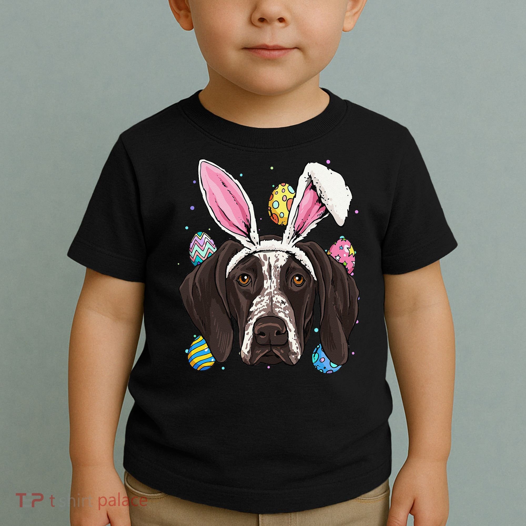 Easter Bunny German Shorthaired Pointer GSP Puppy Dog Lover Toddler T-Shirt