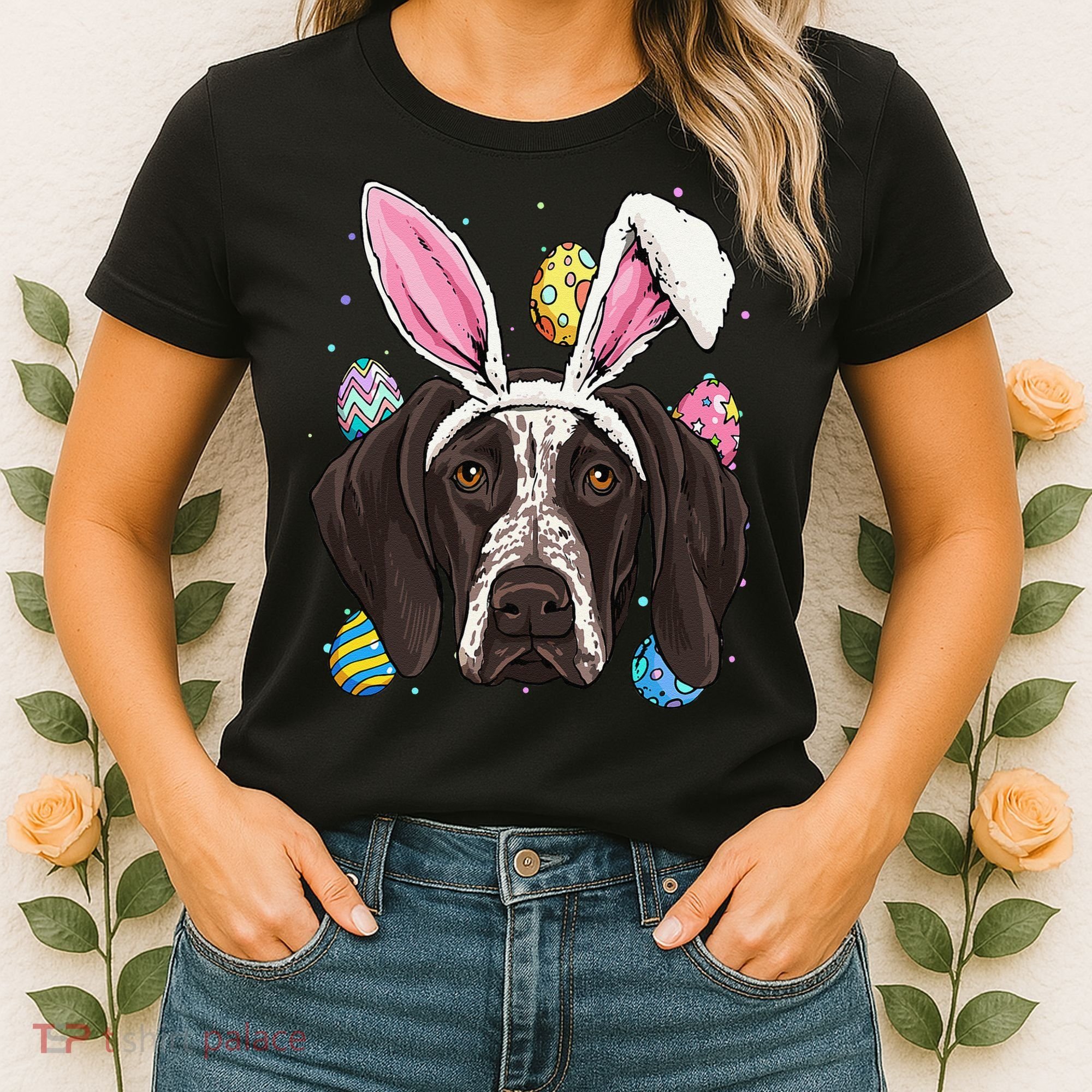 Easter Bunny German Shorthaired Pointer GSP Puppy Dog Lover Women's T-Shirt
