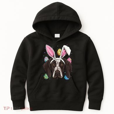 Easter Bunny German Shorthaired Pointer GSP Puppy Dog Lover Kids Hoodie