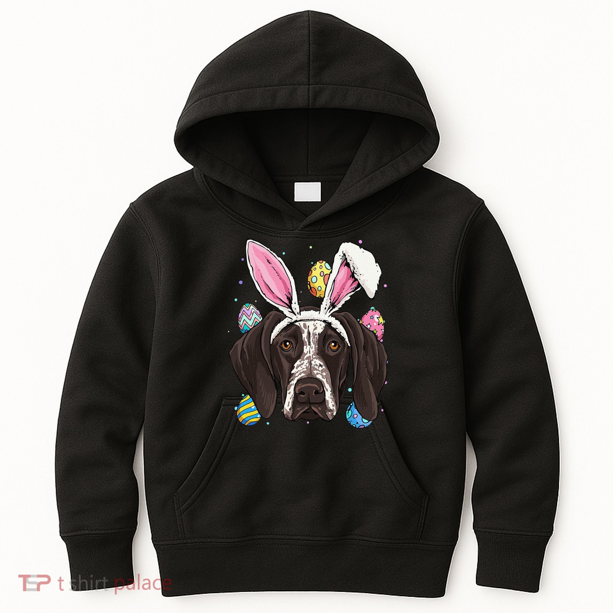 Easter Bunny German Shorthaired Pointer GSP Puppy Dog Lover Kids Hoodie
