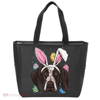 Easter Bunny German Shorthaired Pointer GSP Puppy Dog Lover Tote Bag