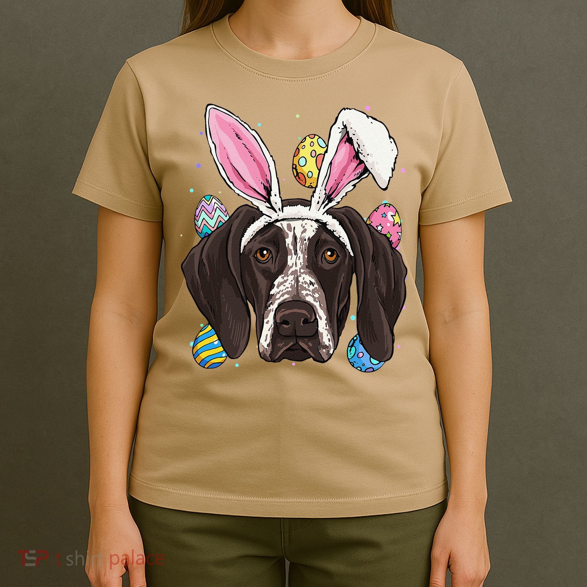 Easter Bunny German Shorthaired Pointer GSP Puppy Dog Lover T-Shirt