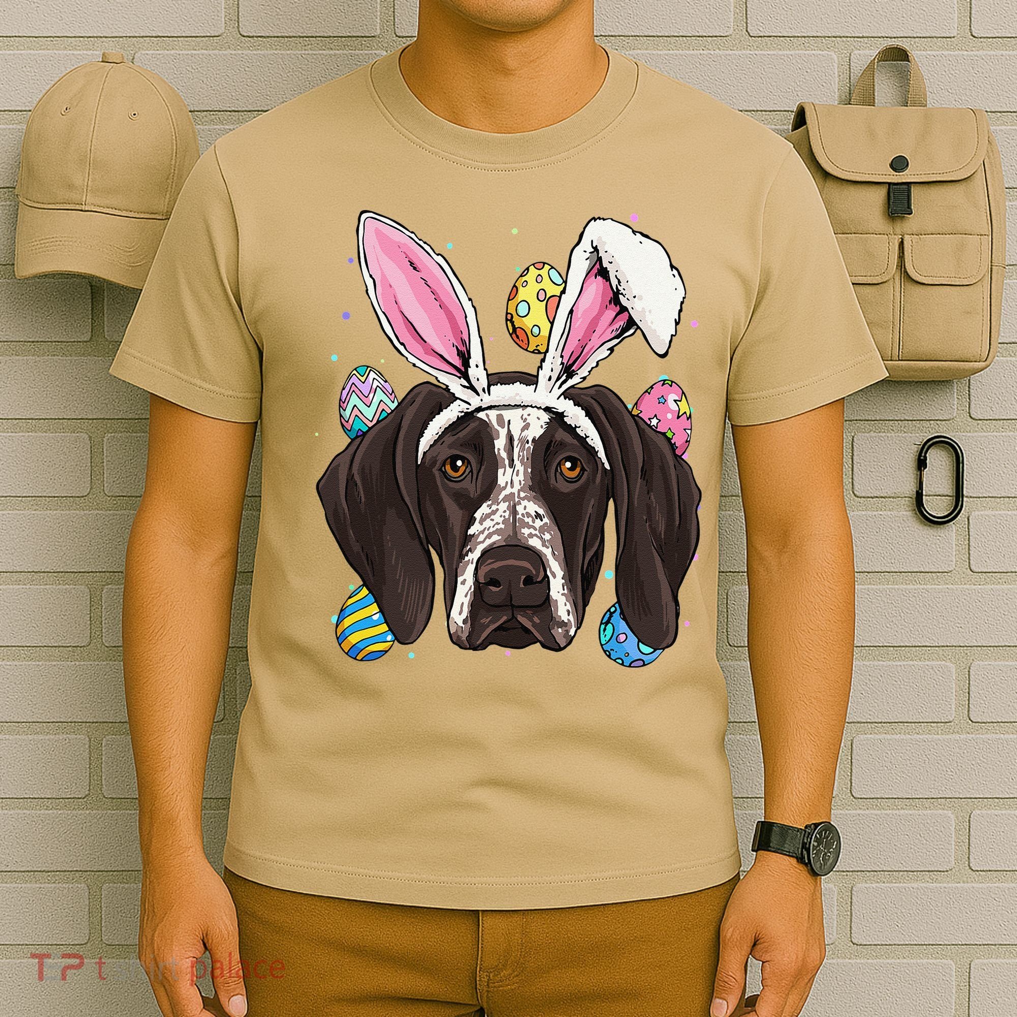 Easter Bunny German Shorthaired Pointer GSP Puppy Dog Lover T-Shirt