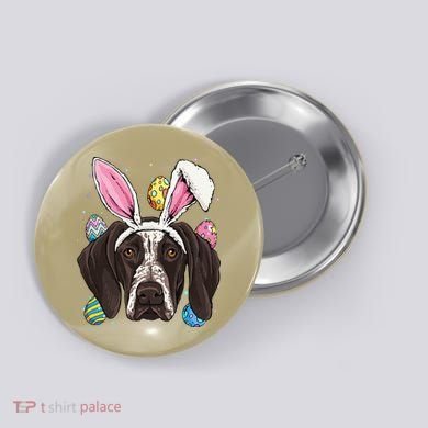 Easter Bunny German Shorthaired Pointer GSP Puppy Dog Lover Button