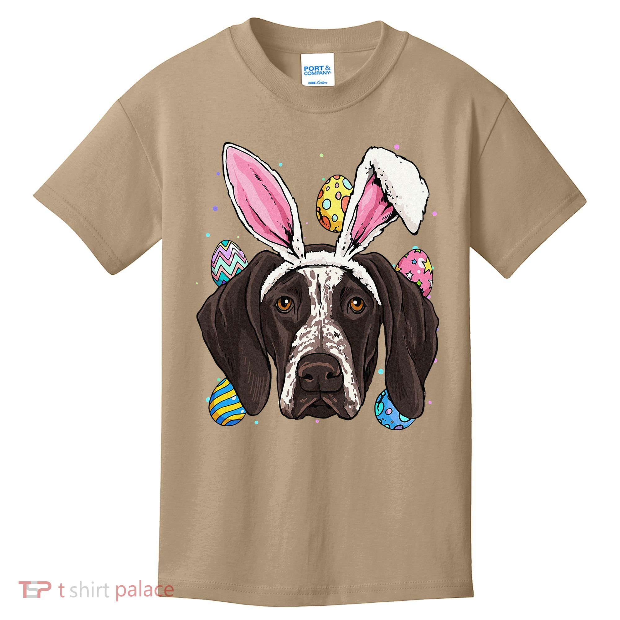 Easter Bunny German Shorthaired Pointer GSP Puppy Dog Lover Kids T-Shirt