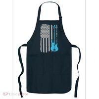 Electric Bass Guitar Player American Flag Musician Apron thumb 0