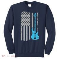 Electric Bass Guitar Player American Flag Musician Sweatshirt thumb 0