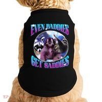 Even Baddies Get Saddies Opossum Funny Doggie Tank thumb 0